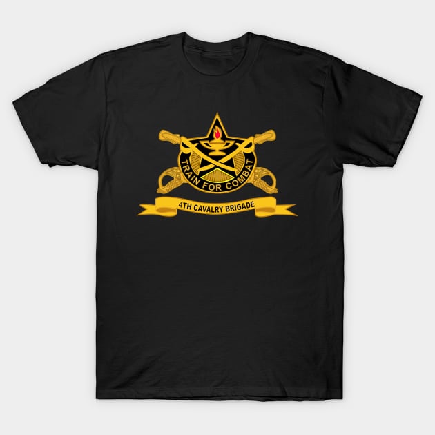 4th Cavalry Brigade w Br - Ribbon T-Shirt by twix123844